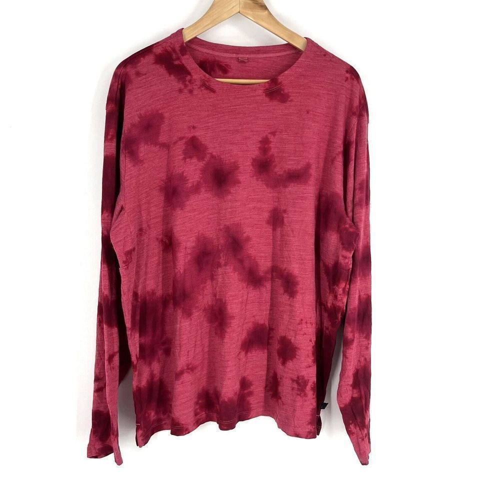 Lululemon LAB Shirt Size XL Unisex Wool Blend Tie Dye Long Sleeve Tee Crew Neck